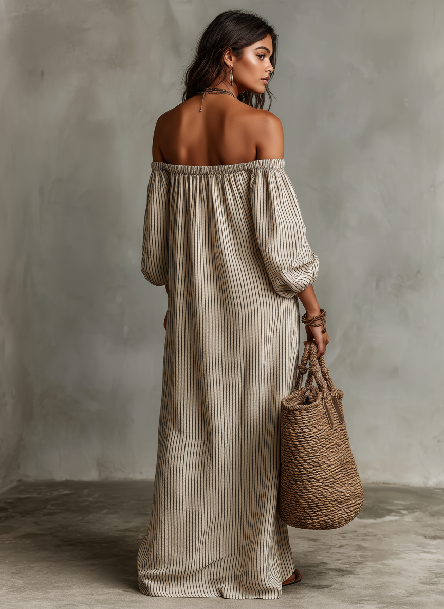 Elena | Long Fluid Dress - Elegant Long Dress