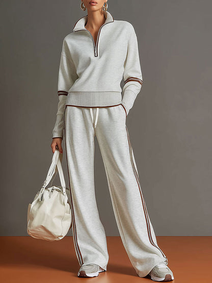 Marieta - Comfortable Blouse and Wide Leg Pants