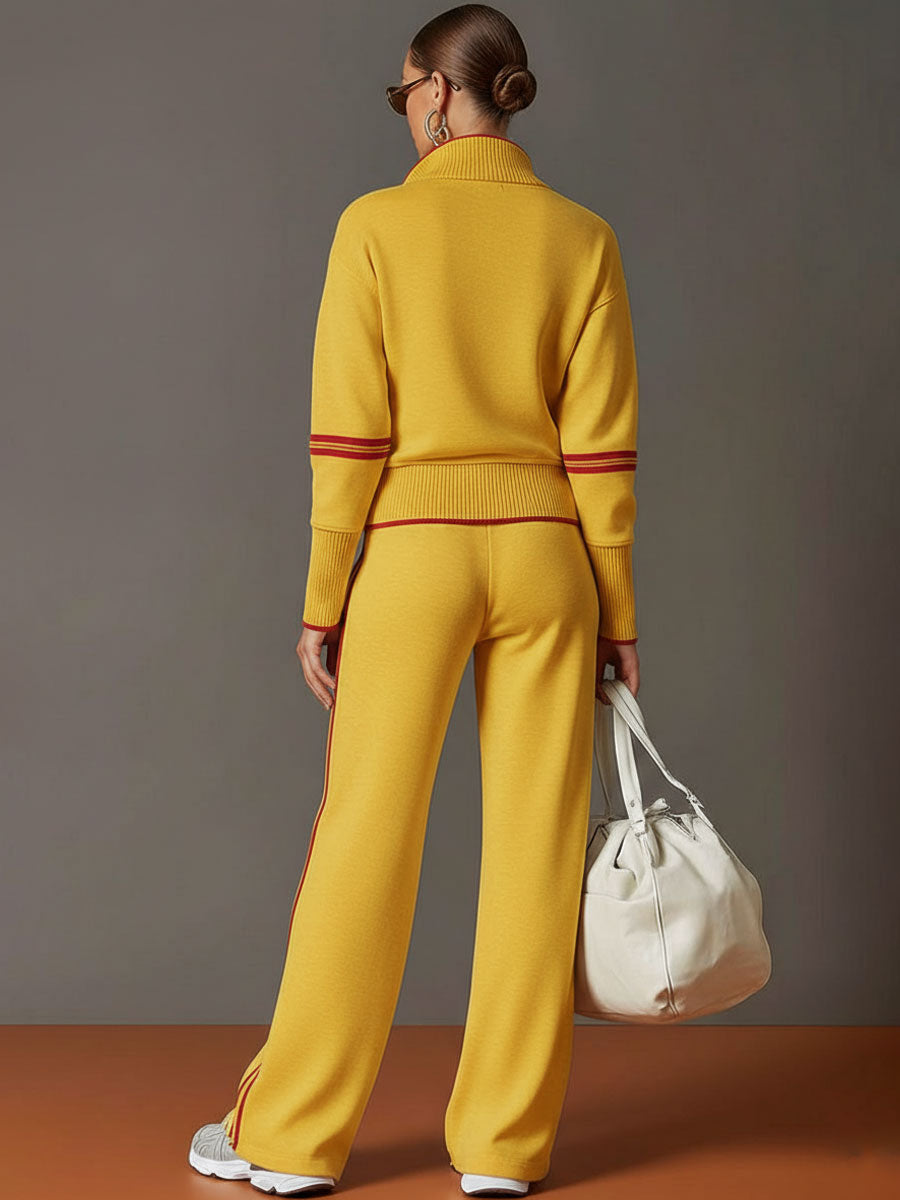 Marieta - Comfortable Blouse and Wide Leg Pants