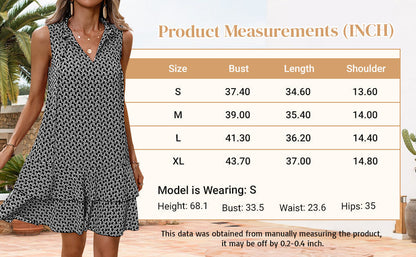 Women's Dress with Bow and Geometric Pattern