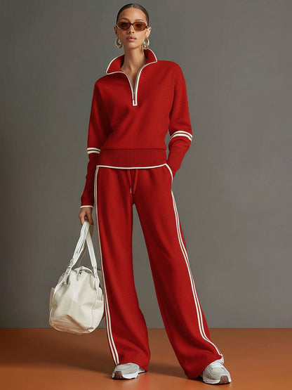 Marieta - Comfortable Blouse and Wide Leg Pants