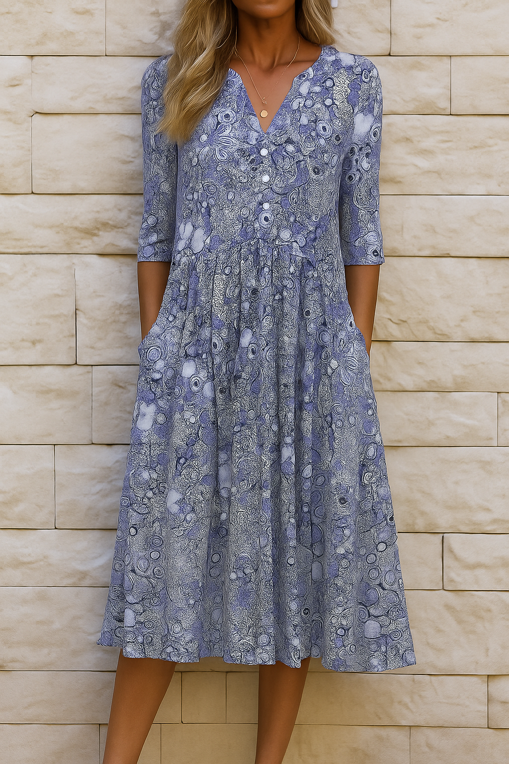 OLIVIA - Elegant V-Neck Dress