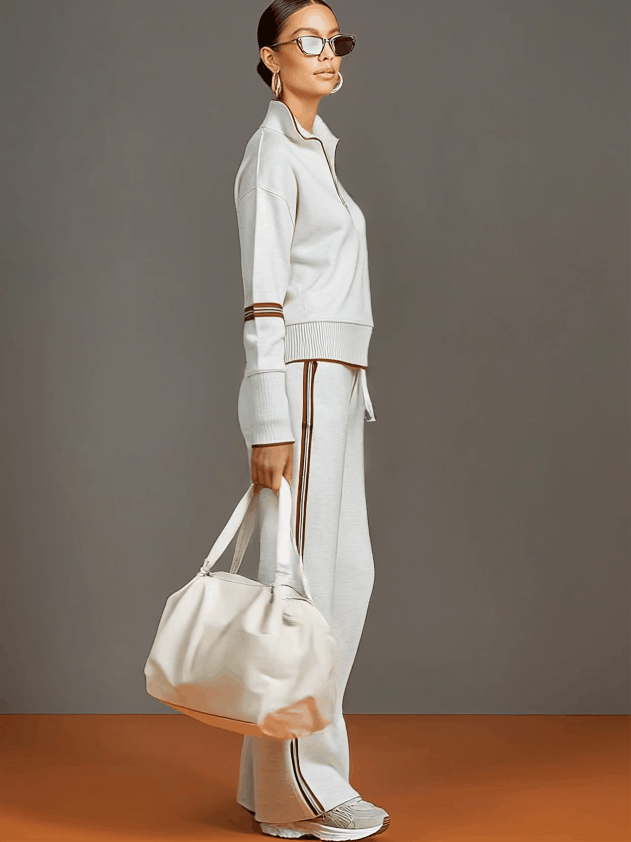 Marieta - Comfortable Blouse and Wide Leg Pants