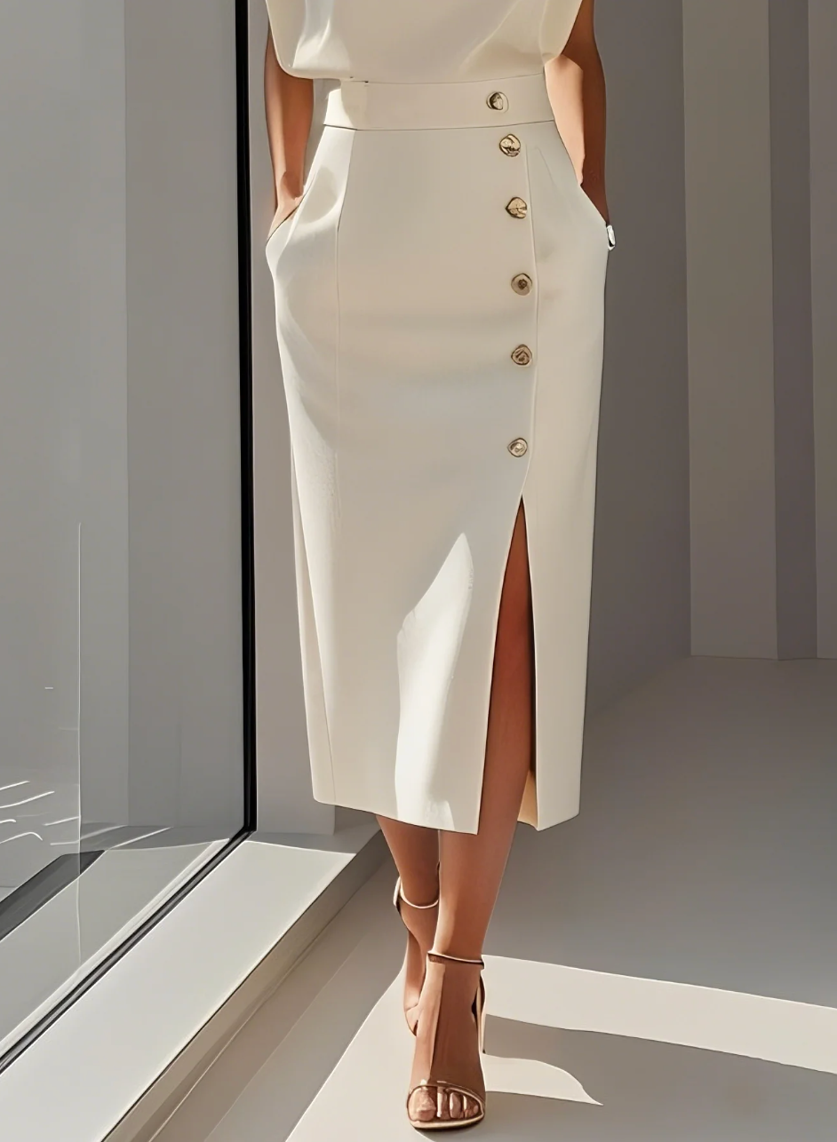Sophie - Elegant Fitted Midi Dress