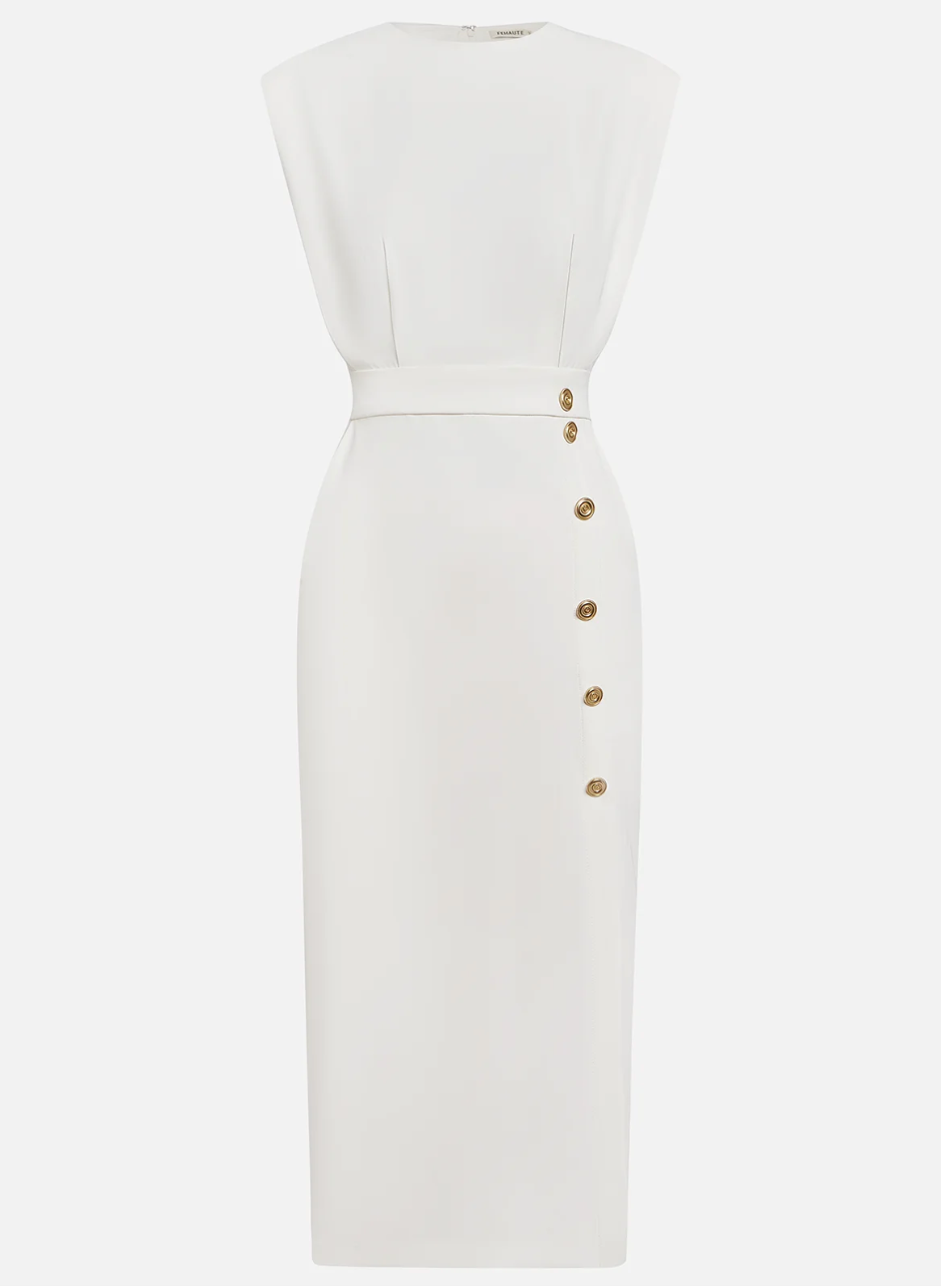 Sophie - Elegant Fitted Midi Dress