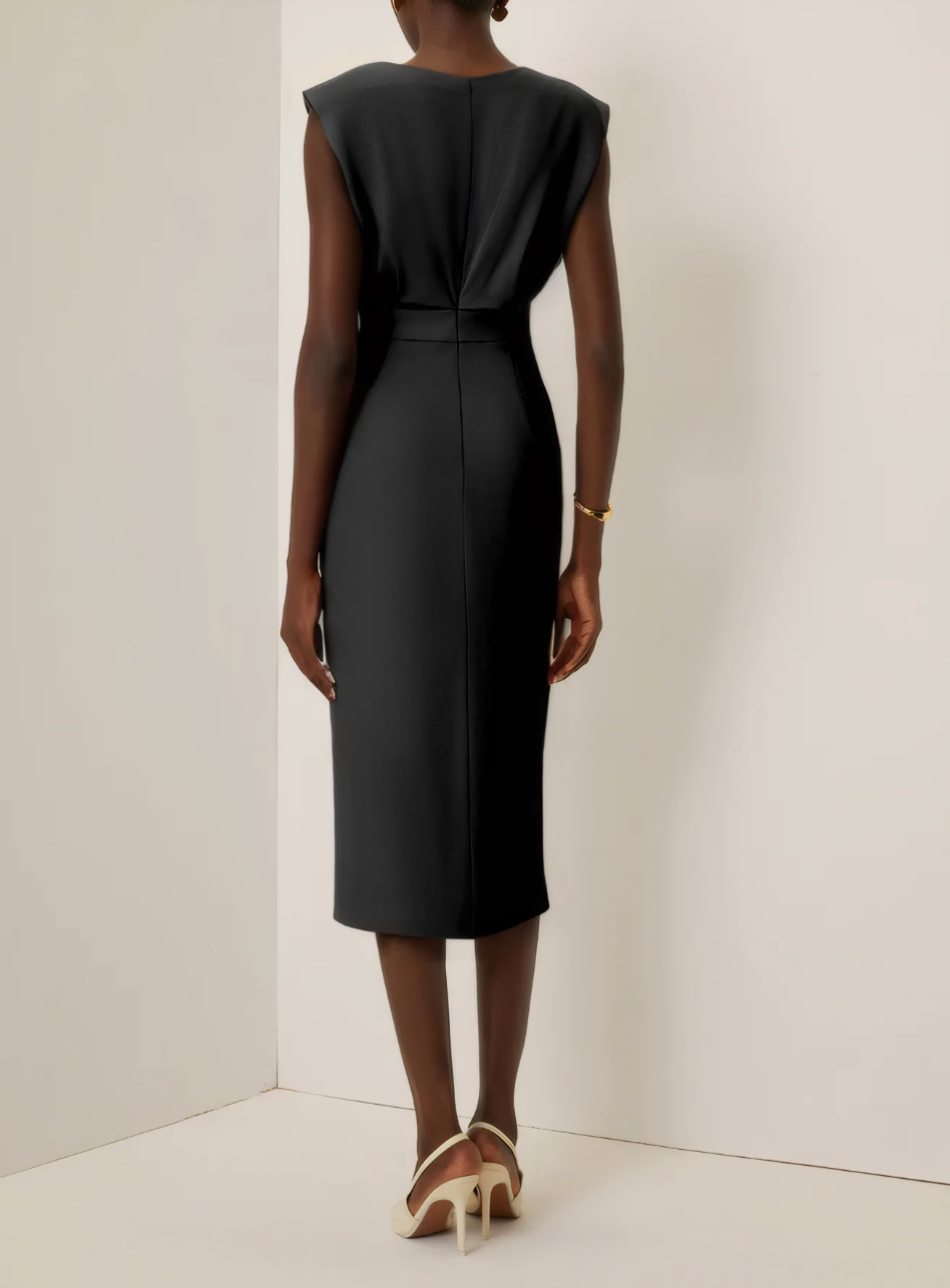 Sophie - Elegant Fitted Midi Dress