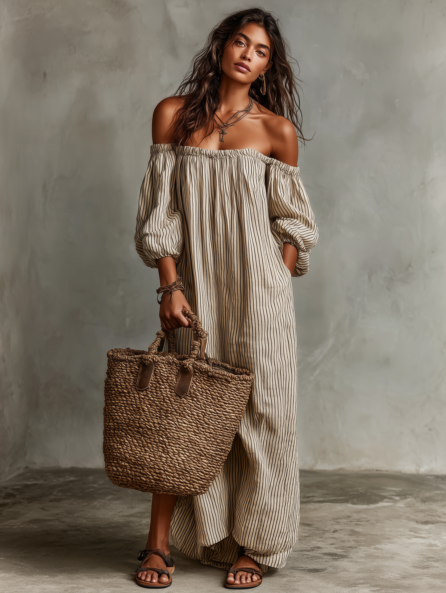 Elena | Long Fluid Dress - Elegant Long Dress