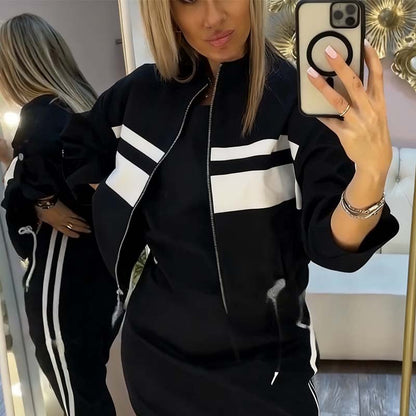 Women’s High Neck Jacket and Dress Set