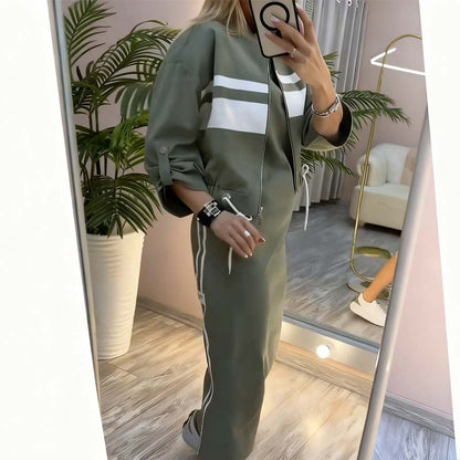 Women’s High Neck Jacket and Dress Set