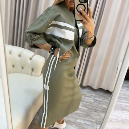 Women’s High Neck Jacket and Dress Set